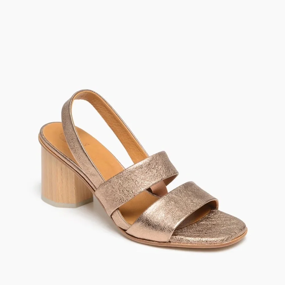 Coclico Barbel Heel - Rose Metallic Leather - Picture 2 of 9